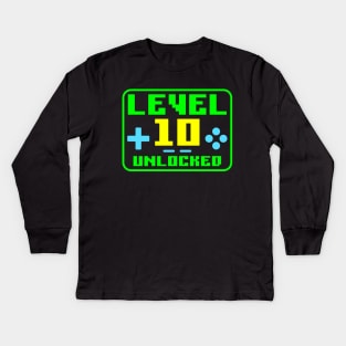 Level 10 Unlocked Kids Long Sleeve T-Shirt